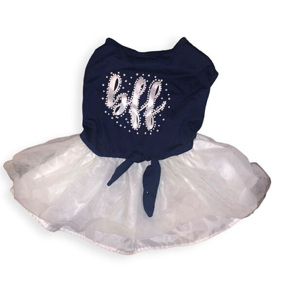 Navy & White Pearl -Best Friend Forever -Top Paw - Picture 1 of 2